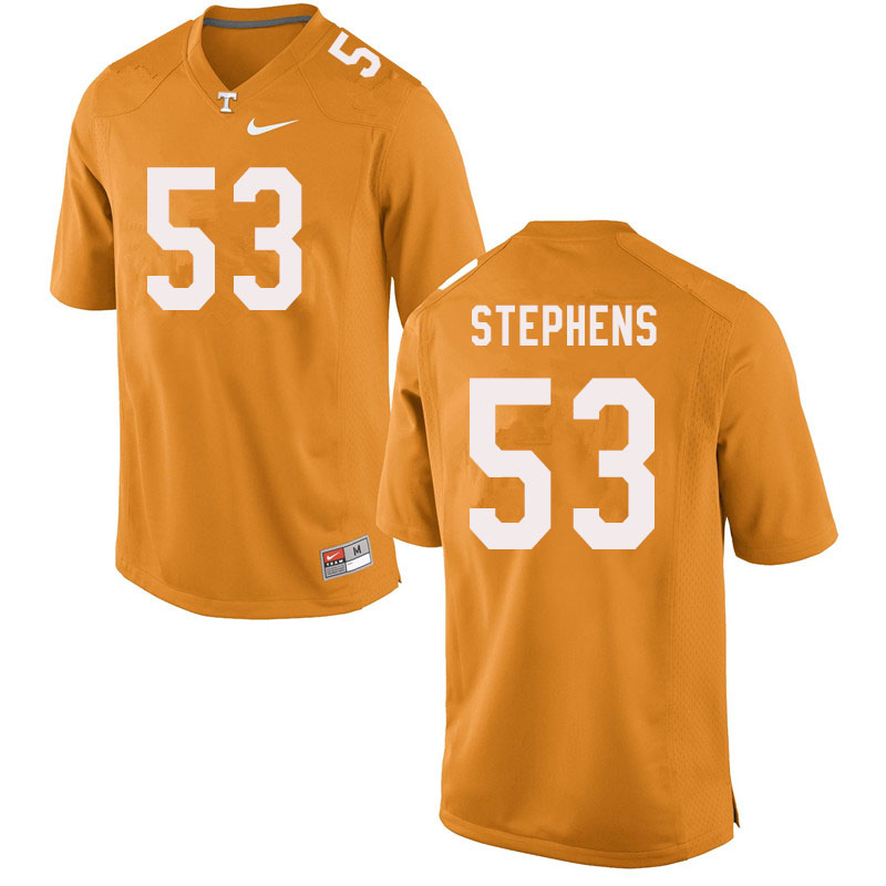Men #53 Dawson Stephens Tennessee Volunteers College Football Jerseys Sale-Orange